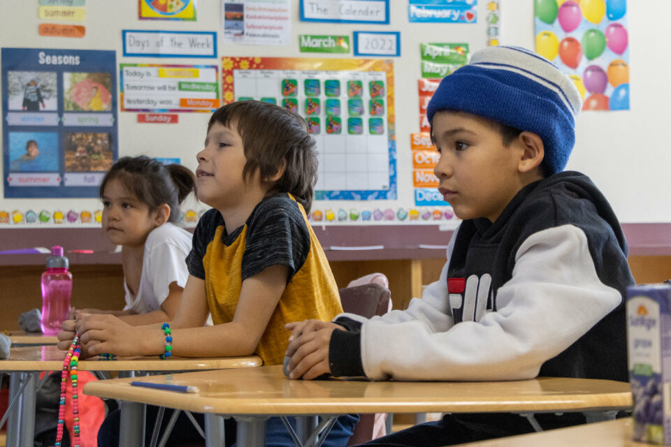 students sitting in classroom
